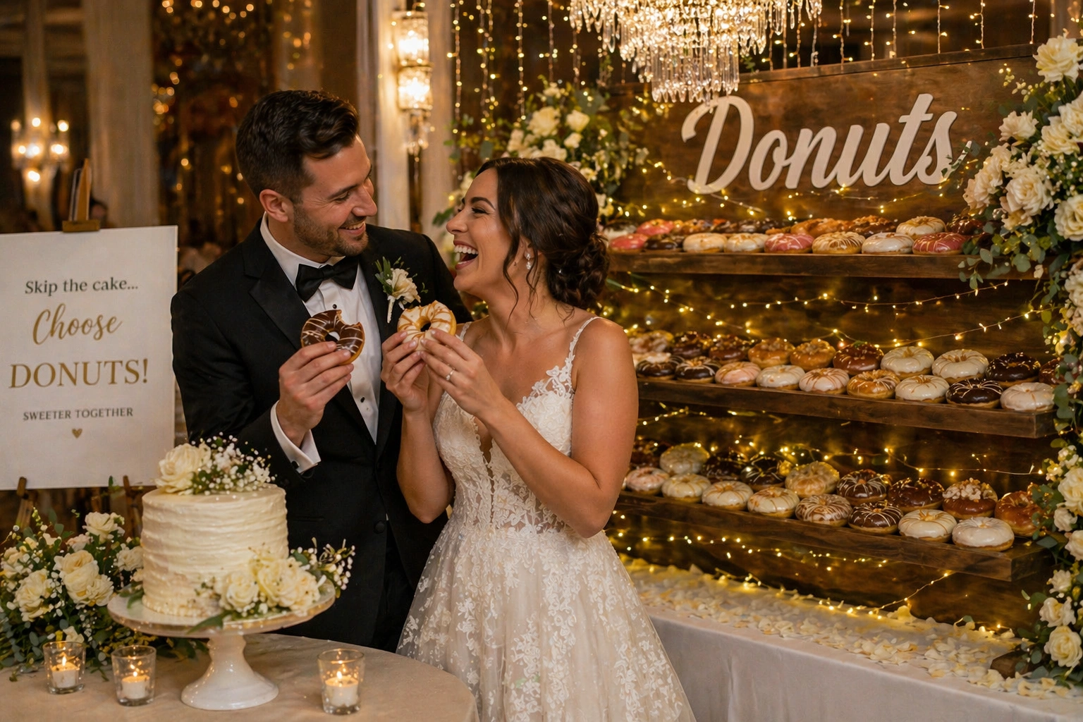 Skip the cake — choose wedding donuts from Fuzion Donuts Edmonton